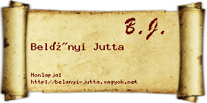 Belányi Jutta névjegykártya